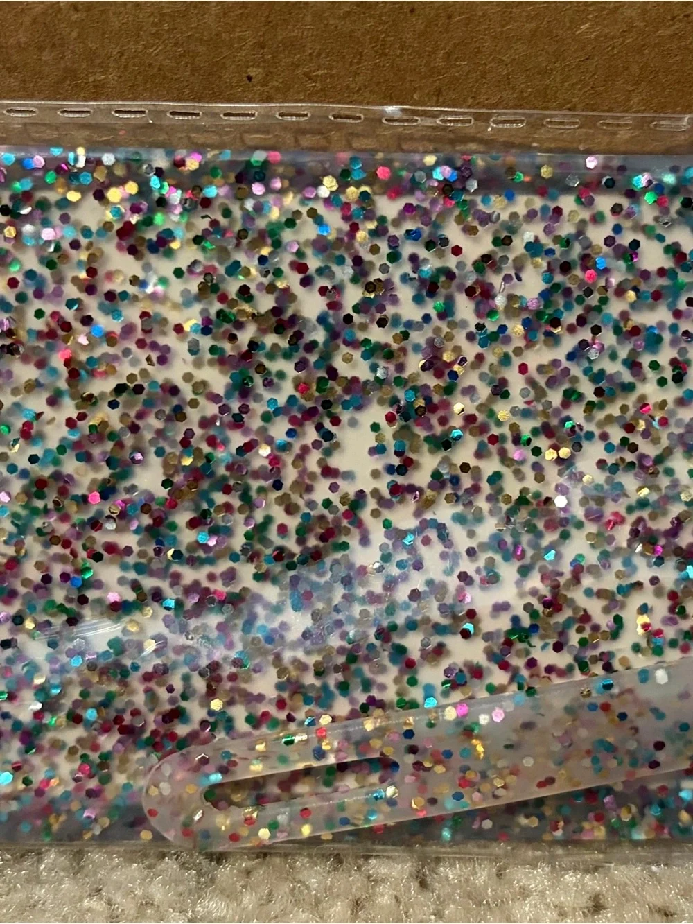 kate spade Pink Luggage Tag with Multicolor Glitter Border - Picture 3 of 3